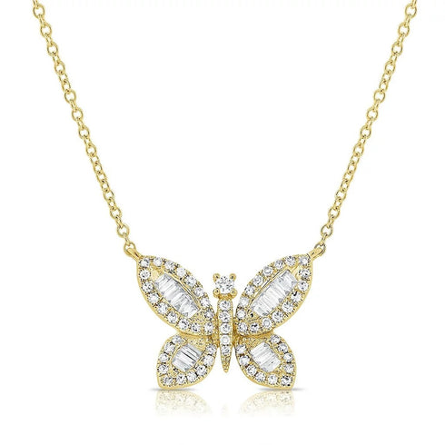 Butterfly Link Diamond Pendant - 1